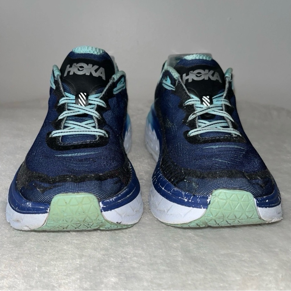 Hoka‎ One One Bondi 5 Womens 9.5 Blue Lace Up Athletic Running Shoes Sneakers. - Picture 9 of 16